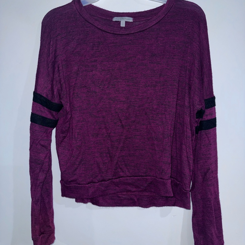 Charlotte Russe top with Black Stripes